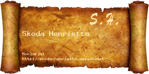 Skoda Henrietta névjegykártya
